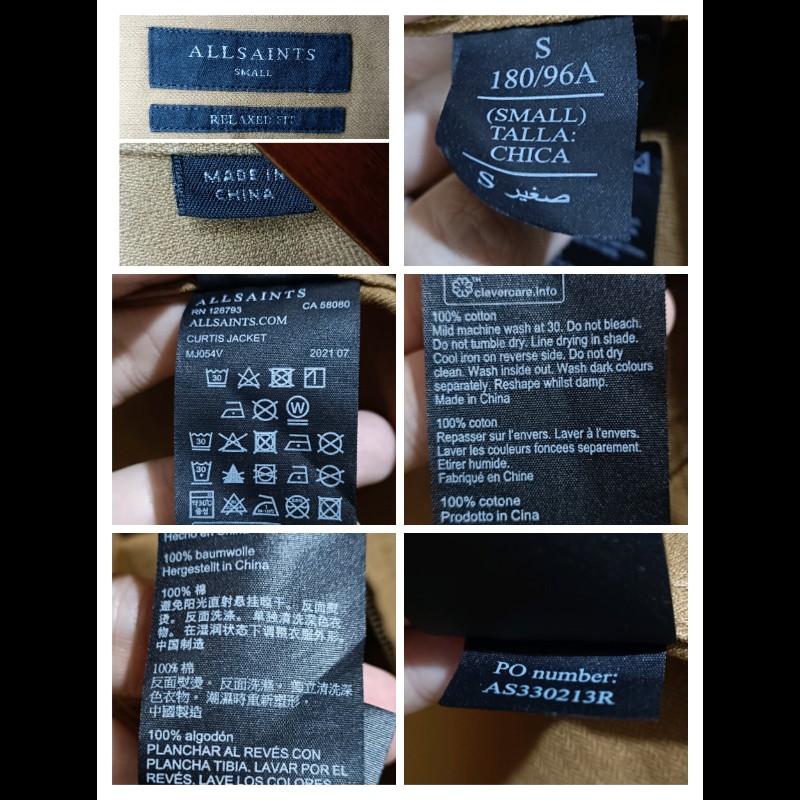 Allsaints Curtis Jacket 卡其色 人字紋 布勞森外套 男S-8