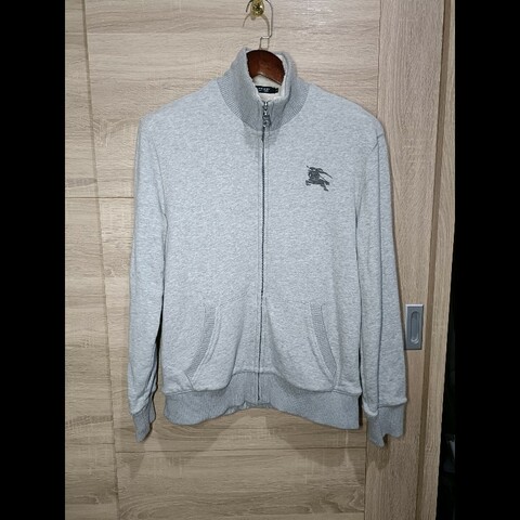 Burberry Black Label 灰色 戰馬 立領 刷毛外套 3號