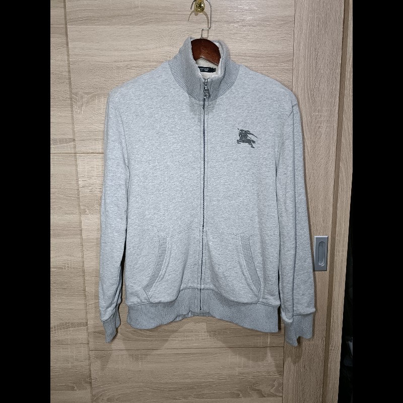 Burberry Black Label 灰色 戰馬 立領 刷毛外套 3號-0