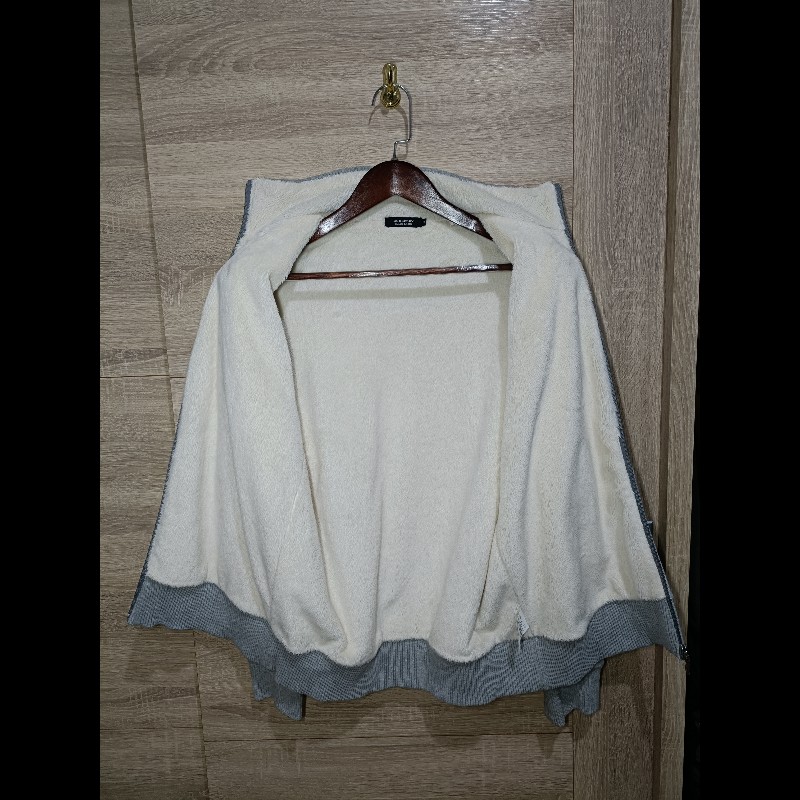 Burberry Black Label 灰色 戰馬 立領 刷毛外套 3號-2