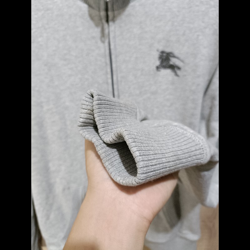 Burberry Black Label 灰色 戰馬 立領 刷毛外套 3號-4