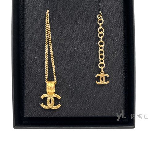 Chanel項鍊 金色雙C coco crush花紋項鍊-1