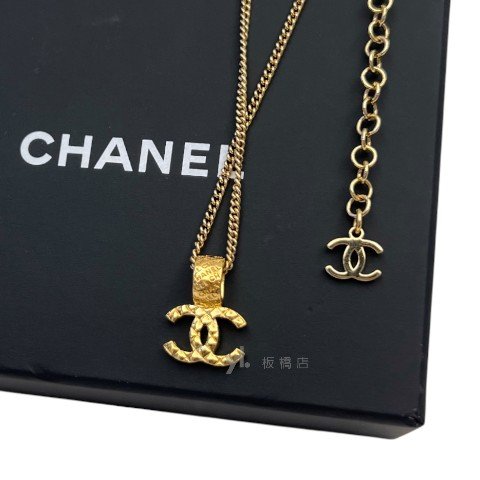 Chanel項鍊 金色雙C coco crush花紋項鍊-2