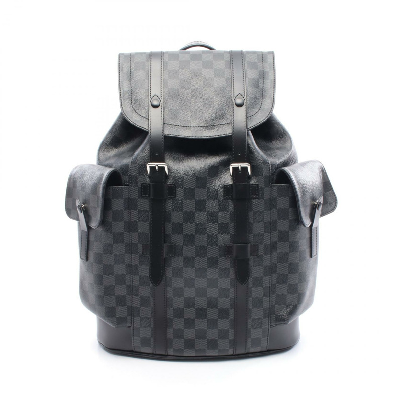 路易威登 Christopher PM 雙肩包 N41379 Damier Graphite 二手男款-0