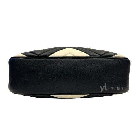 Gucci包包 Marmont黑白山型紋相機包447632-4