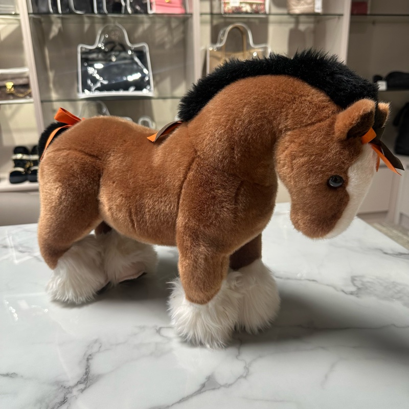 HERMES爱马仕 赫米毛绒马摆件 摆件 棕色-1