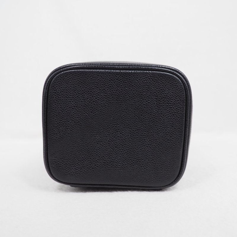 CHANEL 荔枝皮黑金直身 vanity Box-5