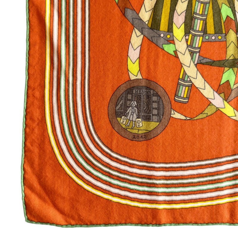 HERMES Le Laboratoire du Temps shawl 140 時光實驗室 羊絨 圍巾-5