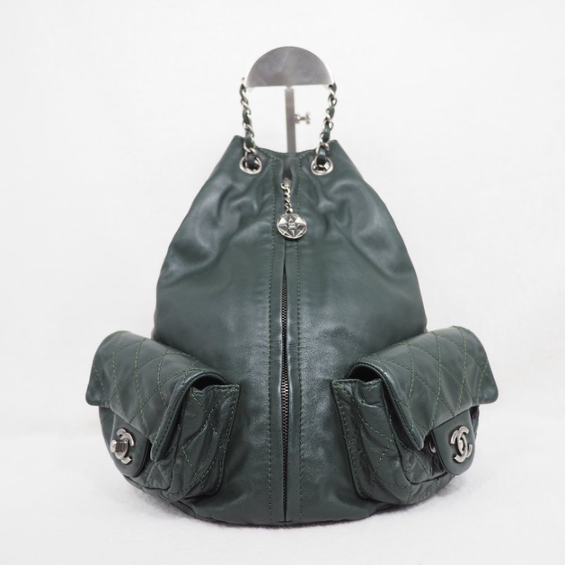 CHANEL 軍綠色兩用背囊-0