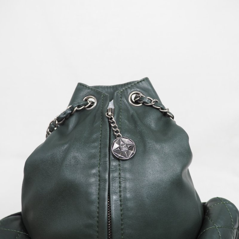 CHANEL 軍綠色兩用背囊-13