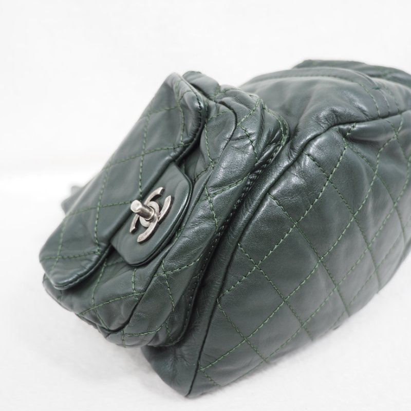 CHANEL 軍綠色兩用背囊-16