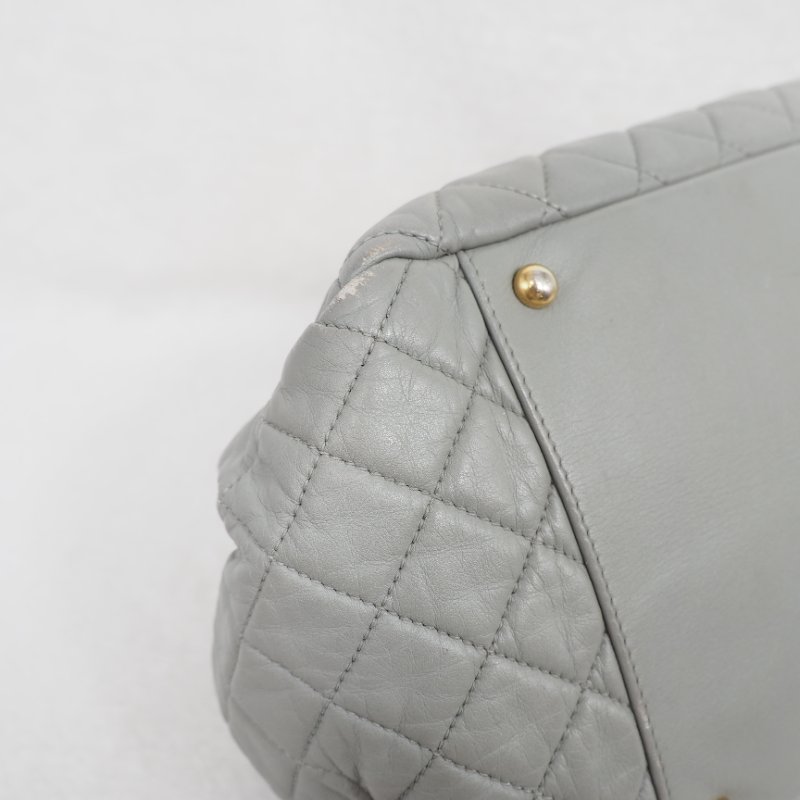 CHANEL 灰色鏈條餃子包-6