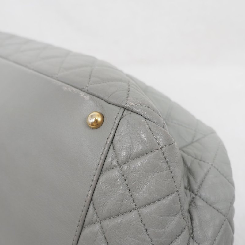 CHANEL 灰色鏈條餃子包-9