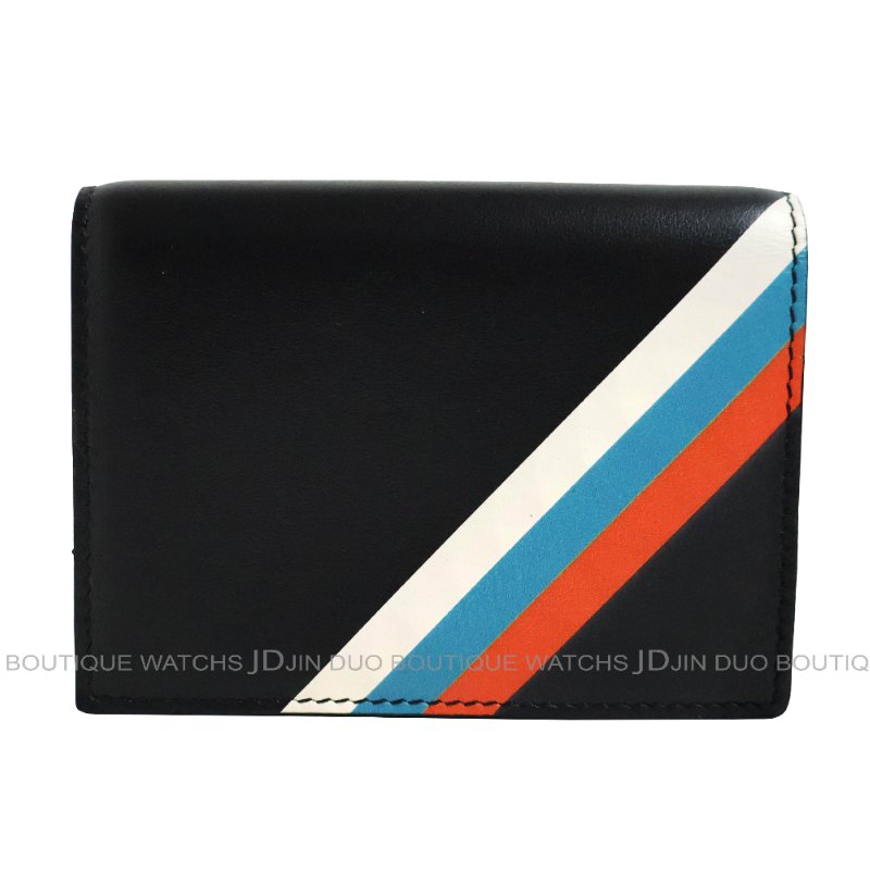 金鐸精品~2492 PAUL SMITH PS 保羅·史密斯黑色小牛皮二折卡夾 名片夾 全新品-1