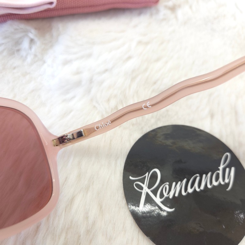 Chloe 膠框太陽眼鏡 粉-5