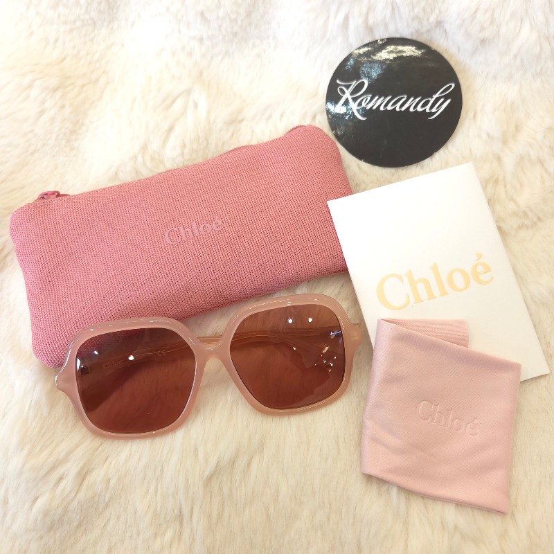 Chloe 膠框太陽眼鏡 粉-7