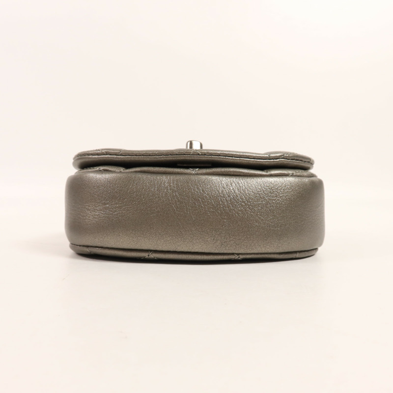 CHANEL 牛皮皮革Chain Shoulder銀扣鏈帶肩背袋-3