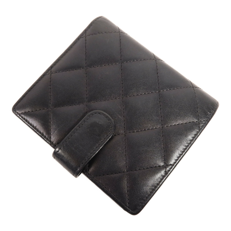 CHANEL 牛皮皮革Cambon Wallet銀扣錢包-3