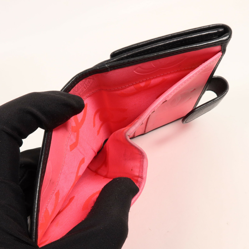 CHANEL 牛皮皮革Cambon Wallet銀扣錢包-5