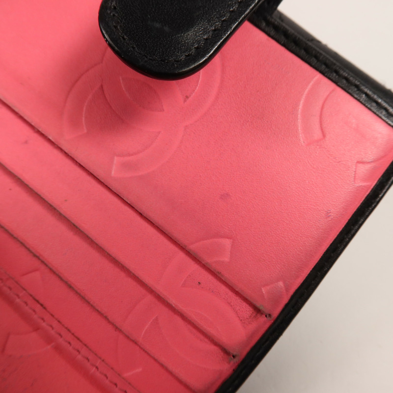 CHANEL 牛皮皮革Cambon Wallet銀扣錢包-18