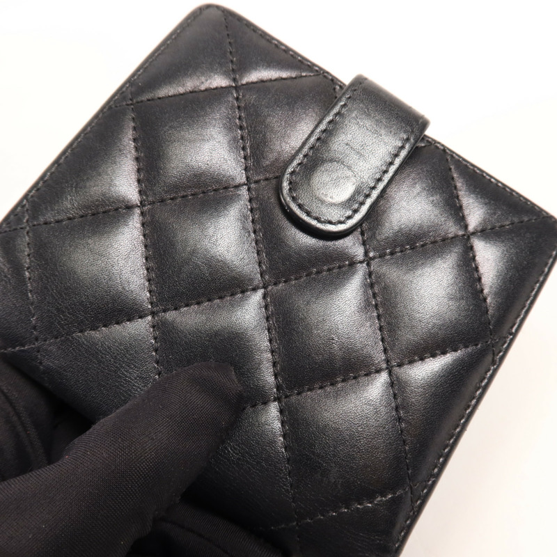 CHANEL 牛皮皮革Cambon Wallet銀扣錢包-20