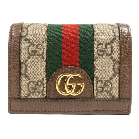 GUCCI 塗層帆布Ophidia GG Wallet金扣錢包
