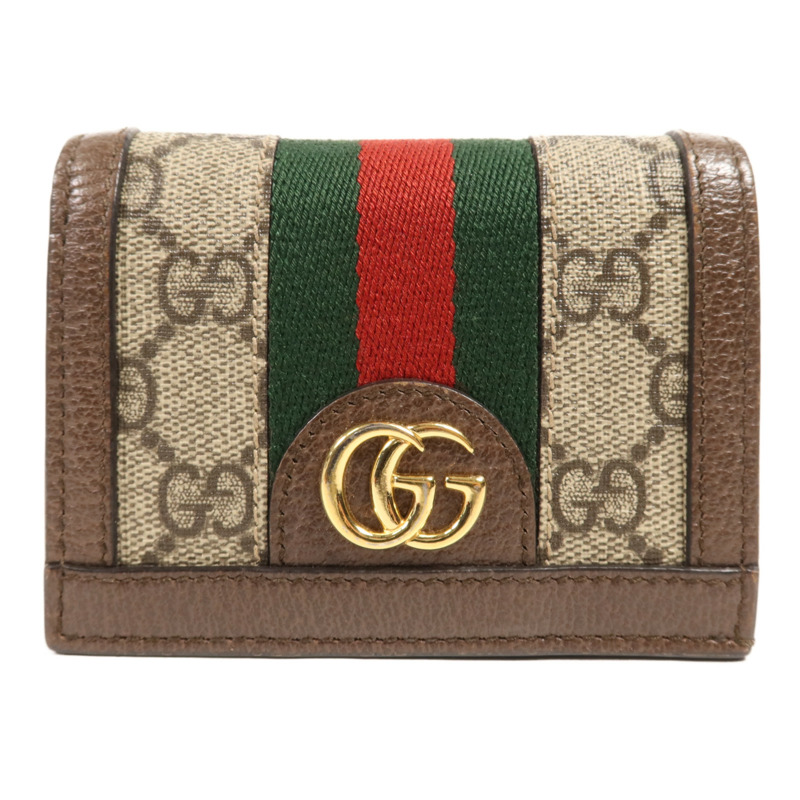 GUCCI 塗層帆布Ophidia GG Wallet金扣錢包-0