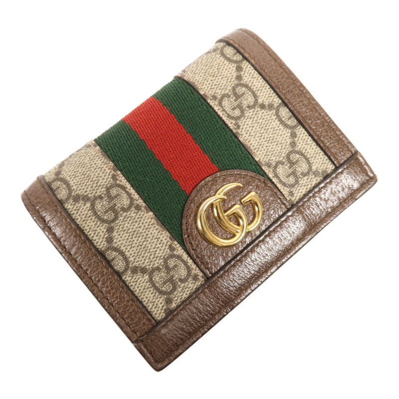 GUCCI 塗層帆布Ophidia GG Wallet金扣錢包-2