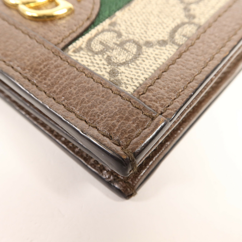 GUCCI 塗層帆布Ophidia GG Wallet金扣錢包-7