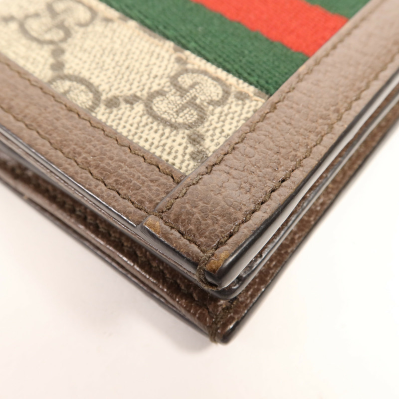 GUCCI 塗層帆布Ophidia GG Wallet金扣錢包-10