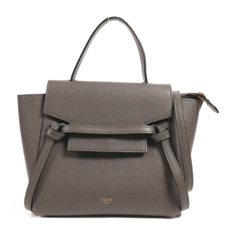 CELINE 牛皮皮革Nano Belt Bag金扣手挽肩背兩用袋