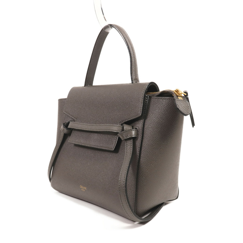 CELINE 牛皮皮革Nano Belt Bag金扣手挽肩背兩用袋-2