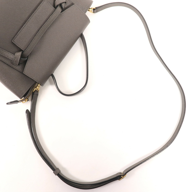 CELINE 牛皮皮革Nano Belt Bag金扣手挽肩背兩用袋-4