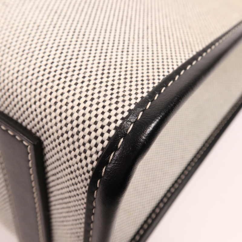 BURBERRY 帆布/皮革Freya Tote金扣肩背袋-5