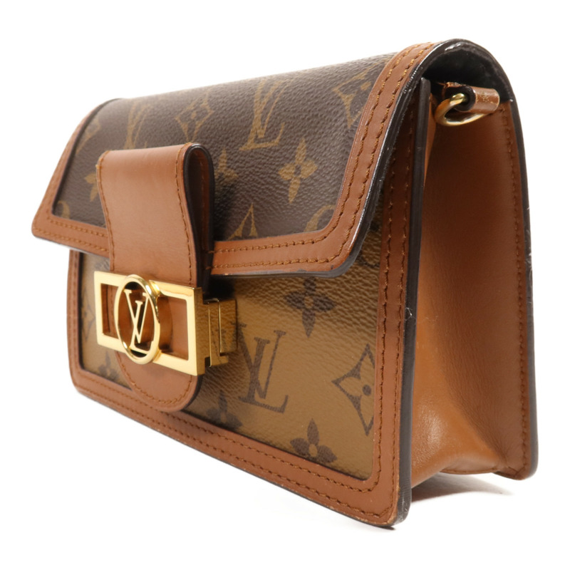 LOUIS VUITTON Monogram Reverse Dauphine金扣肩背袋-2