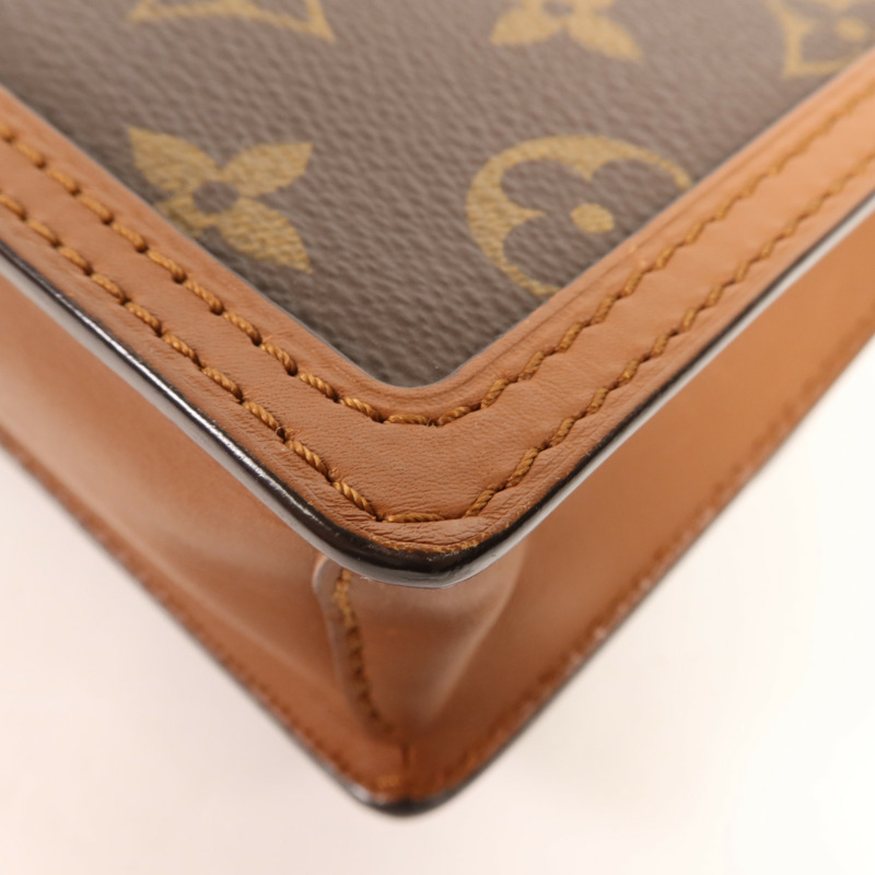 LOUIS VUITTON Monogram Reverse Dauphine金扣肩背袋-7