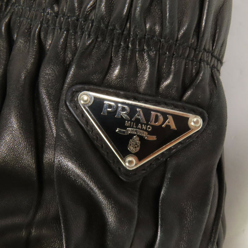 PRADA 羊皮皮革2 Way Shoulder銀扣扣手挽肩背兩用袋-8