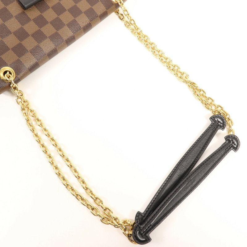 LOUIS VUITTON Damier Vavin PM金扣鏈帶肩背袋-4