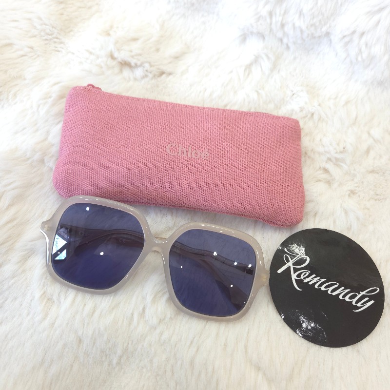 Chloe 膠框太陽眼鏡 藍-0