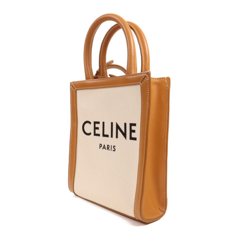 CELINE 帆布Mini Vertical Cabas金扣手挽肩背兩用袋-2
