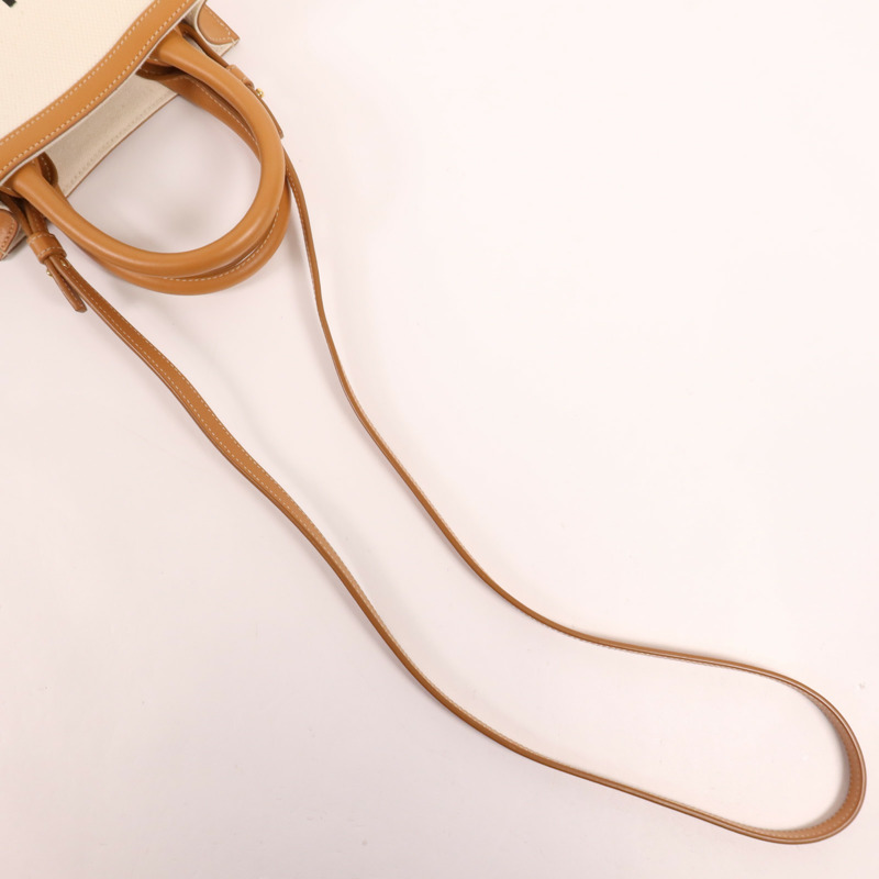 CELINE 帆布Mini Vertical Cabas金扣手挽肩背兩用袋-4