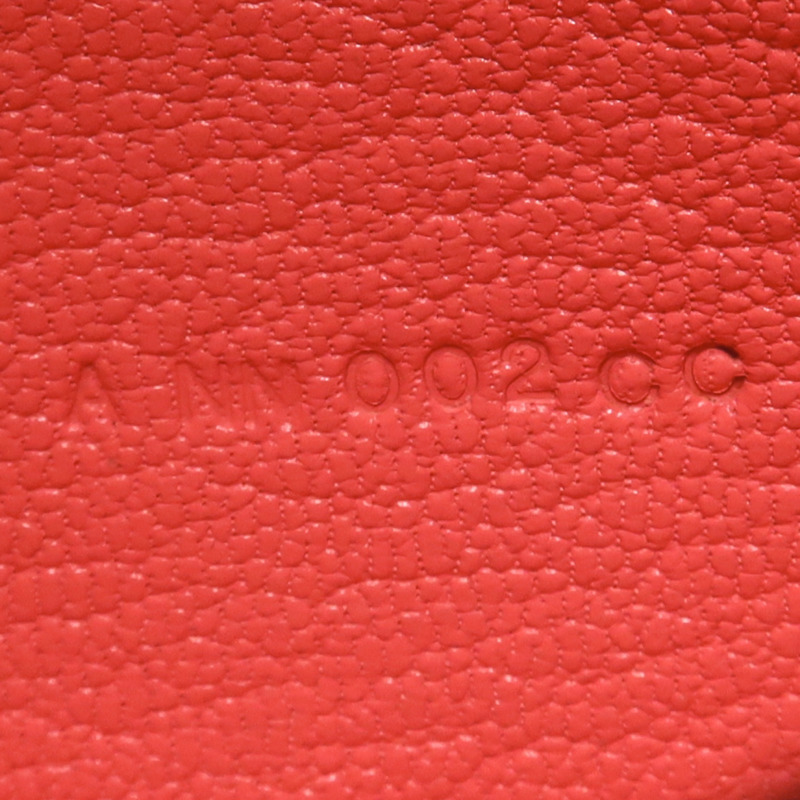 HERMES Chevre皮革Bearn Compact Wallet銀扣錢包Rose Azalee-7