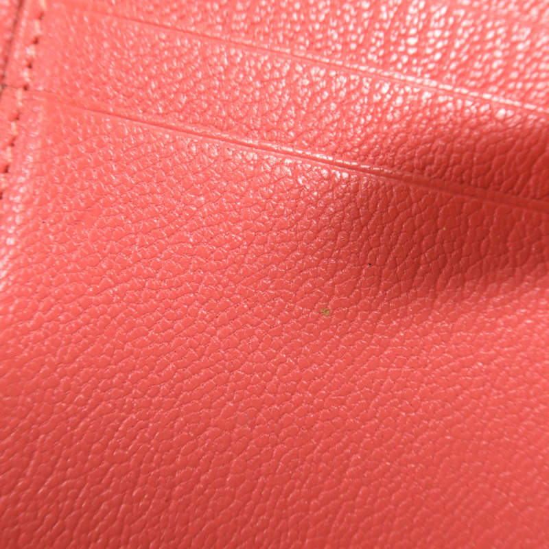 HERMES Chevre皮革Bearn Compact Wallet銀扣錢包Rose Azalee-13