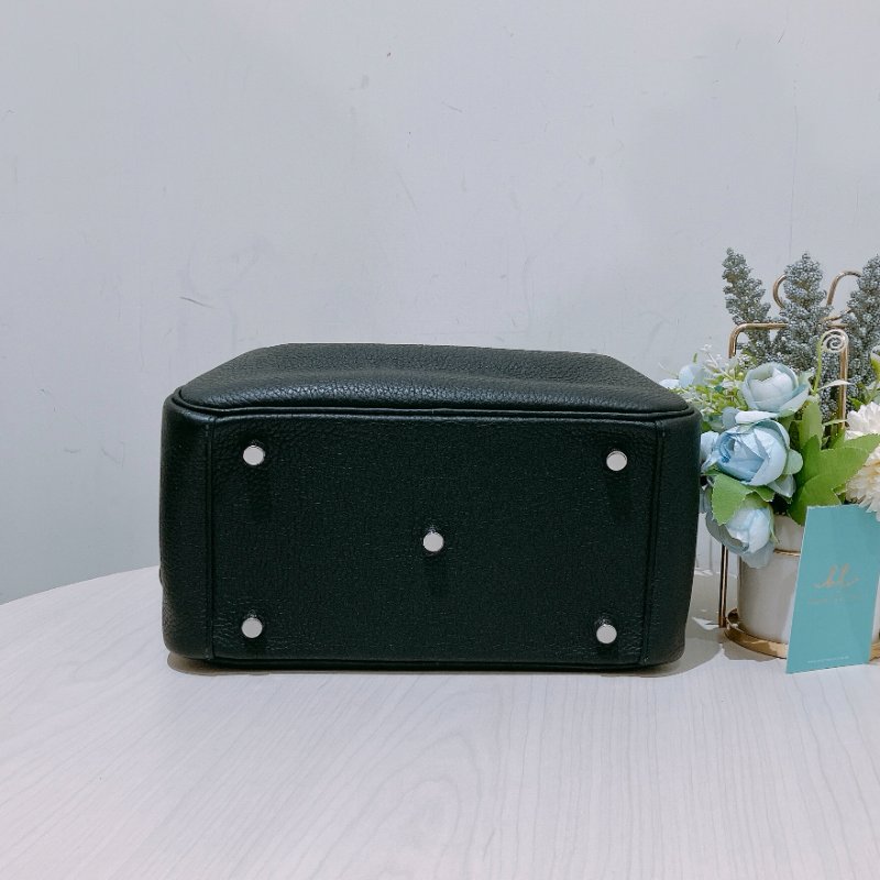 TK1884 Hermes 愛馬仕 琳迪包 黑銀 Lindy 26 TC Black x PHW Stamp D-4