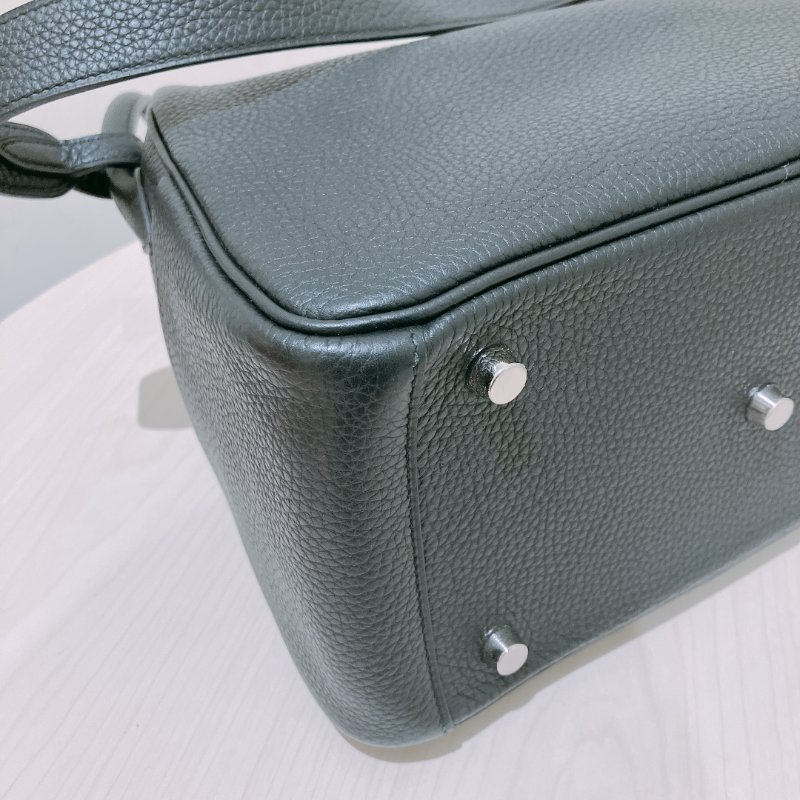 TK1884 Hermes 愛馬仕 琳迪包 黑銀 Lindy 26 TC Black x PHW Stamp D-7