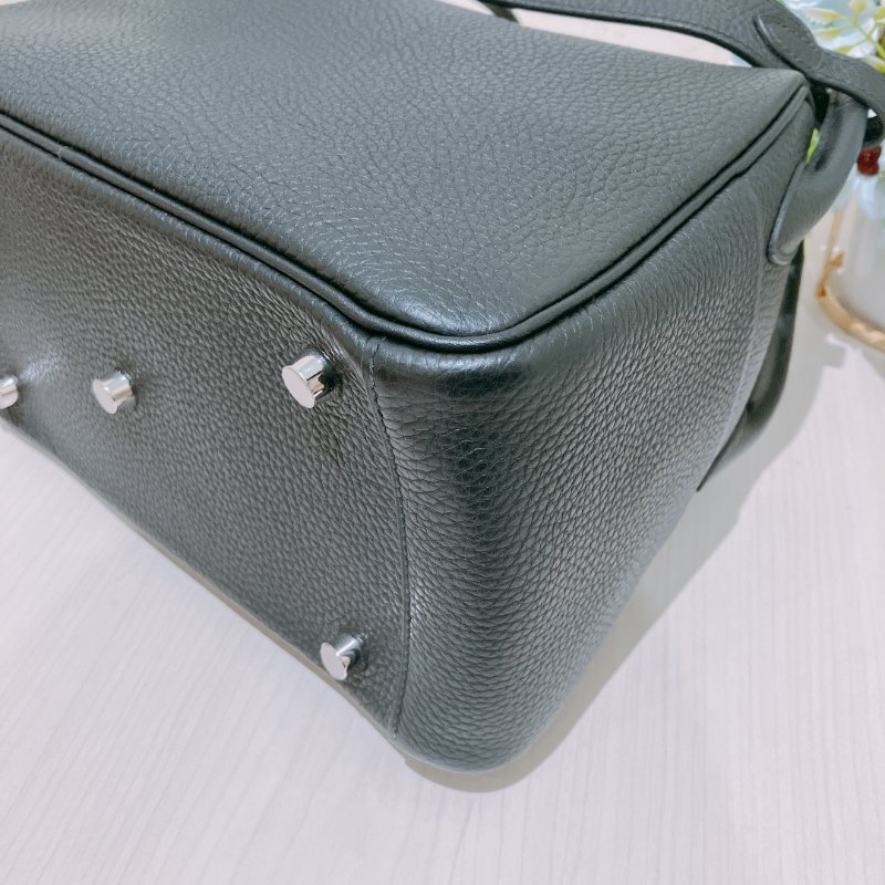 TK1884 Hermes 愛馬仕 琳迪包 黑銀 Lindy 26 TC Black x PHW Stamp D-8