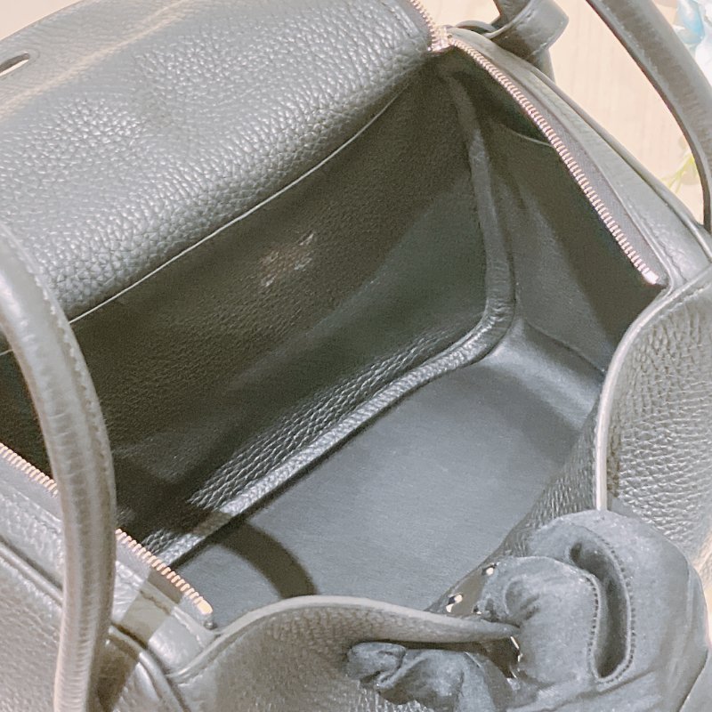 TK1884 Hermes 愛馬仕 琳迪包 黑銀 Lindy 26 TC Black x PHW Stamp D-12