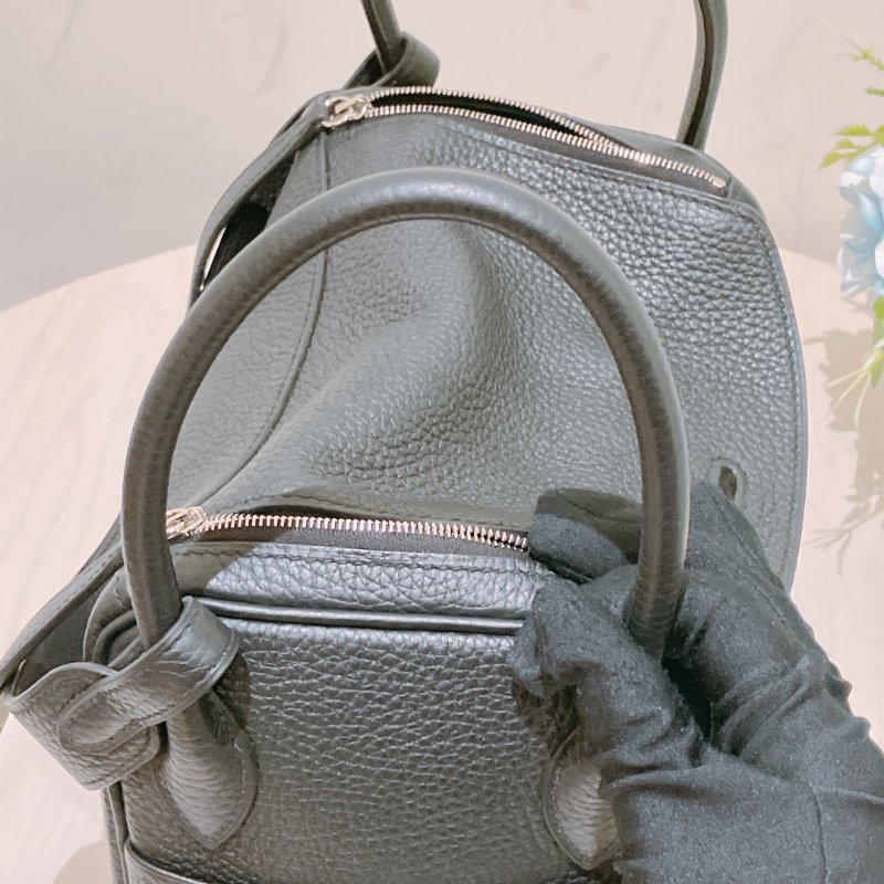 TK1884 Hermes 愛馬仕 琳迪包 黑銀 Lindy 26 TC Black x PHW Stamp D-15