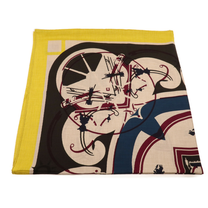 HERMES 羊絨/絲質Scarf圍巾-1