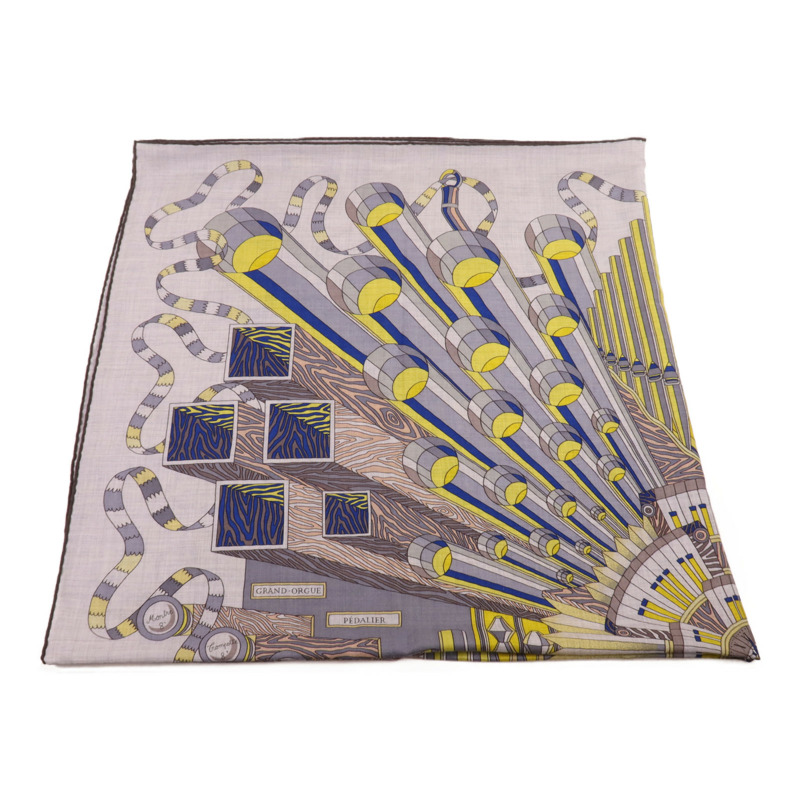 HERMES 羊絨/絲質Scarf圍巾-1